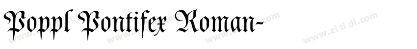 Poppl Pontifex Roman字体转换